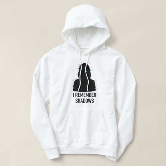 Ik herinner me Shadows - Glitched Hooded Figure De Hoodie (Design voorkant)