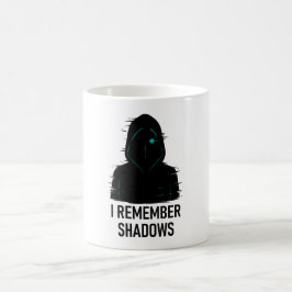 Ik herinner me Shadows - Glitched Hooded Figure De Koffiemok