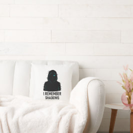 Ik herinner me Shadows - Glitched Hooded Figure De Kussen