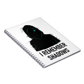 Ik herinner me Shadows - Glitched Hooded Figure De Notitieboek (Rechterzijde)