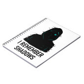 Ik herinner me Shadows - Glitched Hooded Figure De Notitieboek (Linkerzijde)