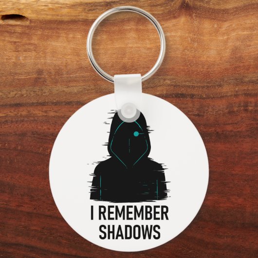 Ik herinner me Shadows - Glitched Hooded Figure De Sleutelhanger (Voorkant)