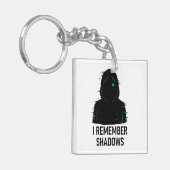 Ik herinner me Shadows - Glitched Hooded Figure De Sleutelhanger (Voorkant Links)