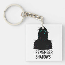 Ik herinner me Shadows - Glitched Hooded Figure De Sleutelhanger