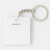 Ik herinner me Shadows - Glitched Hooded Figure De Sleutelhanger (Achterkant)