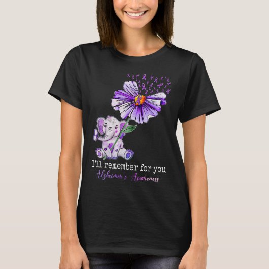 Ik herinner me voor je Alzheimer's Awareness Cute  T-shirt (Voorkant)