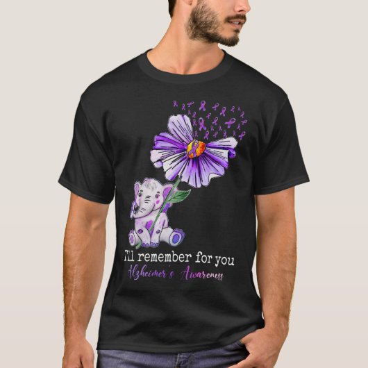 Ik herinner me voor je Alzheimer's Awareness Cute T-shirt (Voorkant)