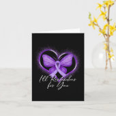 Ik herinner me voor je Alzheimer's Paars Kaart (Gele Bloem)