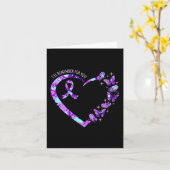 Ik herinner me voor je Alzheimer's Paars Kaart (Gele Bloem)