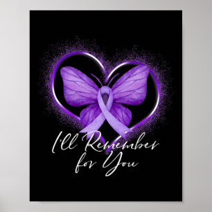 Ik herinner me voor je Alzheimer's Paars Poster