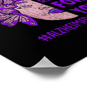 Ik herinner me voor jou Butterfly Alzheimer Awaren Poster (Hoek)