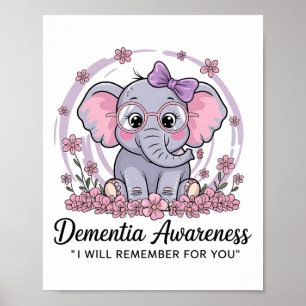 Ik herinner me voor jou Schattige Olifant Dementie Poster