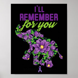 Ik herinner me voor u Alzheimer Awarenes Poster