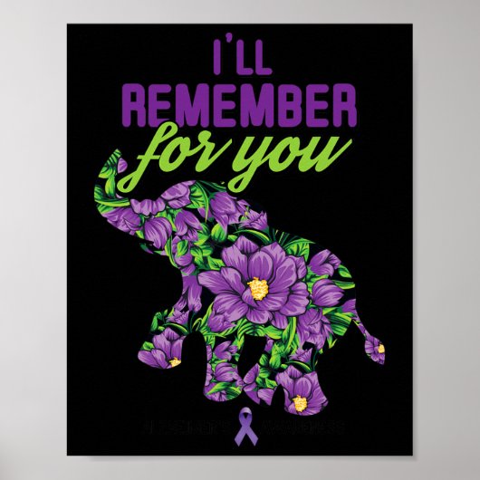 Ik herinner me voor u Alzheimer Awarenes Poster (Voorkant)