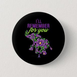 Ik herinner me voor u Alzheimer Awarenes Ronde Button 5,7 Cm