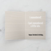"Ik herinner me" wenskaart Kaart (Binnen)