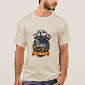 Ik herinnerde me het wachtwoord Retro Tech Humor B T-shirt