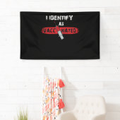 Ik herken als gevaccineerd, politiek correct spandoek (Insitu)