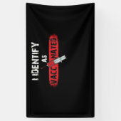 Ik herken als gevaccineerd, politiek correct spandoek (Verticaal)
