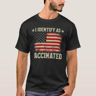 Ik herken als gevaccineerde Amerikaanse vlag 4 T-shirt