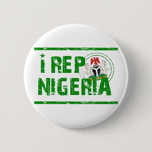 Ik herp Nigeria Ronde Button 5,7 Cm (Voorkant)