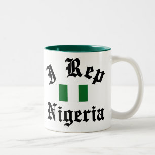 Ik herp Nigeria Tweekleurige Koffiemok