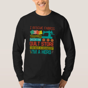 Ik hervat stof die vastzit in quiltwinkel Quilten T-shirt
