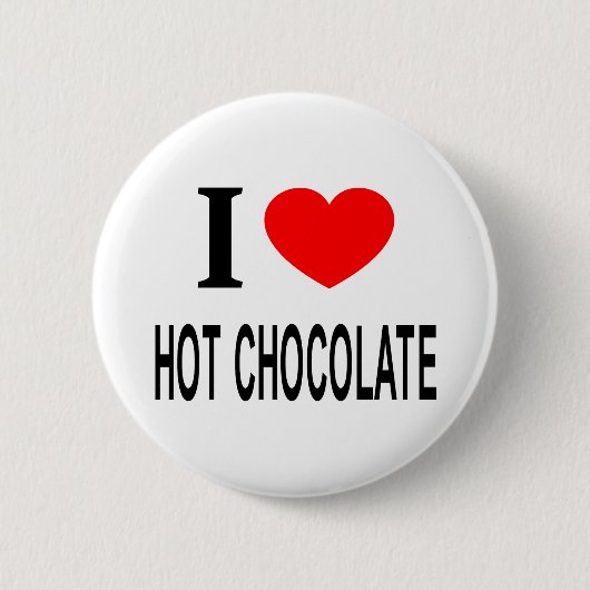 Ik ❤️ HETE CHOCOLADE Ik HOU VAN HETE CHOCOLADE Ik Ronde Button 5,7 Cm (Voorkant)