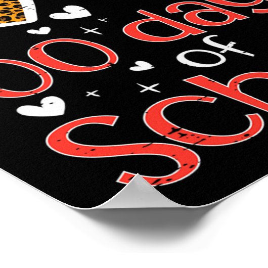 Ik hield 100 dagen van school Valentijnse D Poster (Hoek)