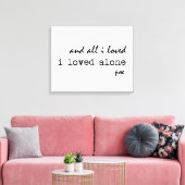 Ik hield alleen van Edgar Allan Poe Quote Canvas Afdruk (Insitu (Woonkamer))