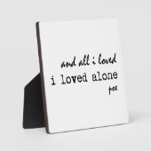 Ik hield alleen van Edgar Allan Poe Quote Fotoplaat (Voorkant)