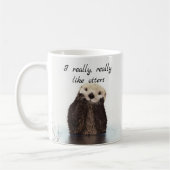 Ik hield echt van otters schattige dieren koffiemok (Links)