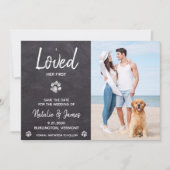 Ik hield eerst van haar Rustieke hond huwelijksfee Save The Date (Voorkant)