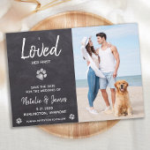 Ik hield eerst van haar Rustieke hond huwelijksfee Save The Date