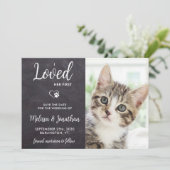 Ik hield van haar eerste aangepaste foto Rustic Pe Save The Date (Staand voorkant)