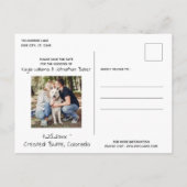 Ik hield van haar eerste - een eenvoudige moderne  aankondigingskaart (Achterkant)