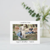 Ik hield van haar eerste - een eenvoudige moderne  aankondigingskaart (Staand voorkant)