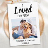 Ik hield van haar eerste foto-weddenschap-hond save the date