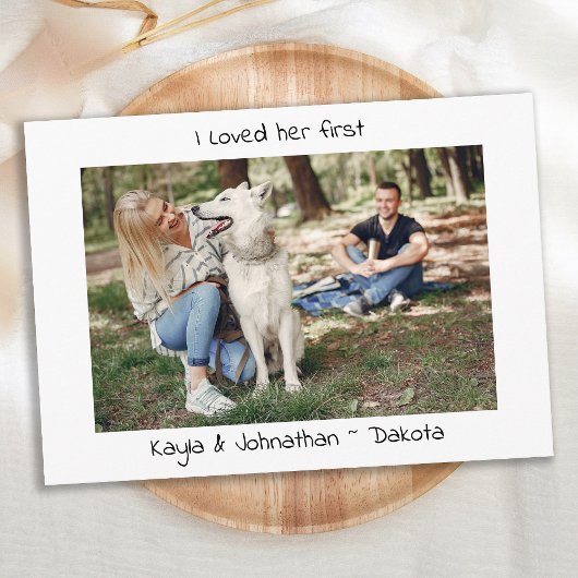 Ik hield van haar eerste - moderne, eenvoudige hon save the date