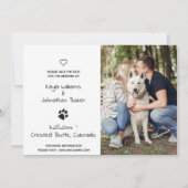 Ik hield van haar eerste - moderne, eenvoudige hon save the date (Achterkant)