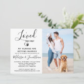 Ik hield van haar eerste moderne foto Dog Verlovin Kaart (Staand voorkant)