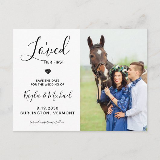 Ik hield van haar eerste moderne foto van Paarden, Aankondigingskaart (Voorkant)