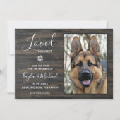 Ik hield van haar eerste roestvrijgezelle foto bru save the date (Voorkant)