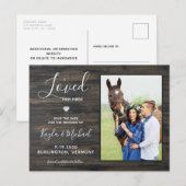 Ik hield van haar eerste Rustic Pet Wedding Aankondigingskaart (Voorkant / Achterkant)