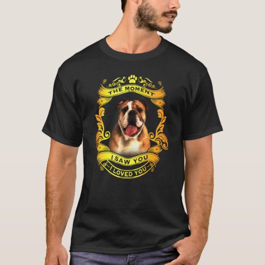 Ik hield van je Engelse Bulldog Dog. T-shirt (Voorkant)