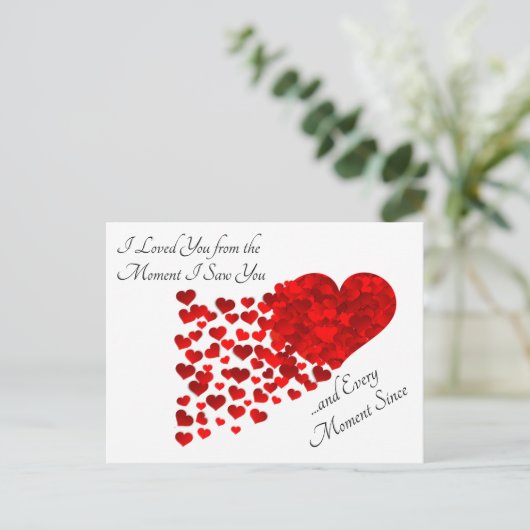 Ik hield van je op het moment dat ik je zag... briefkaart (Staand voorkant)