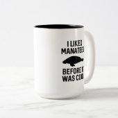 Ik hield van Manatees Tweekleurige Koffiemok (Voorkant rechts)