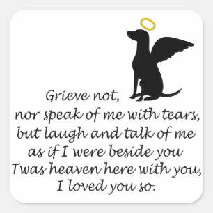 Ik hield zo van je vierkante sticker