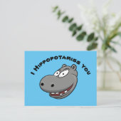 Ik Hippopotamus jij Briefkaart (Staand voorkant)