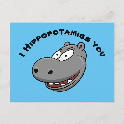 Ik Hippopotamus jij Briefkaart (Voorkant)